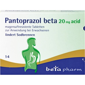 PANTOPRAZOL beta 20 mg acid magensaftres.Tabletten Produktbild