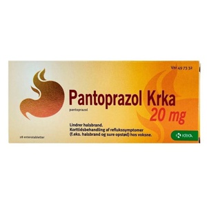 Pantoprazol KRKA 20 mg 14 stk produktbillede