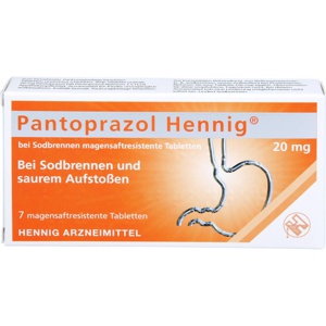 PANTOPRAZOL Hennig b.Sodbrennen 20 mg msr.Tabl. Produktbild