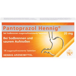 PANTOPRAZOL Hennig b.Sodbrennen 20 mg msr.Tabl. Produktbild