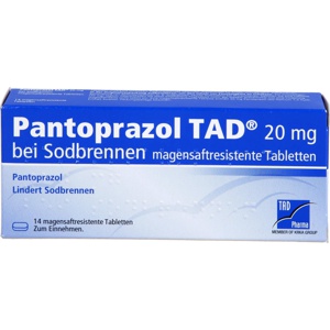 PANTOPRAZOL TAD 20 mg b.Sodbrenn. magensaftr.Tabl. Produktbild