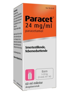 Paracet 24 mg/ml mikstur 60 ml produktbilde