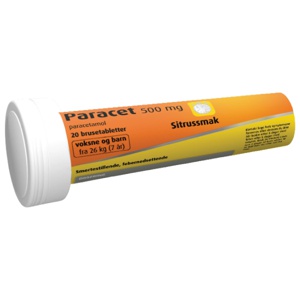 Paracet 500 mg brusetabletter 20 stk produktbilde