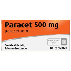 Paracet 500 mg tabletter 10 stk produktbilde