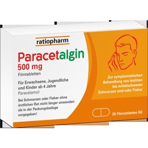 PARACETALGIN 500 mg Filmtabletten Produktbild