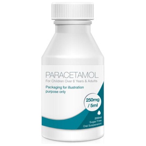 Paracetamol 250mg/5ml Oral Suspension 6 Years+ Sugar Free product image
