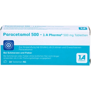 PARACETAMOL 500-1A Pharma Tabletten Produktbild