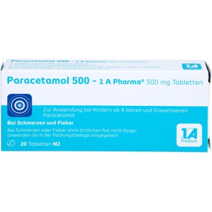 PARACETAMOL 500-1A Pharma Tabletten Produktbild