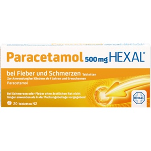PARACETAMOL 500 mg HEXAL b.Fieber u.Schmerzen Tab. Produktbild