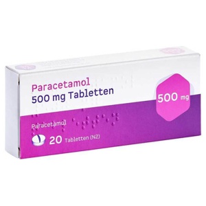 Paracetamol 500 mg Tabletten, 20 St Tabletten Produktbild