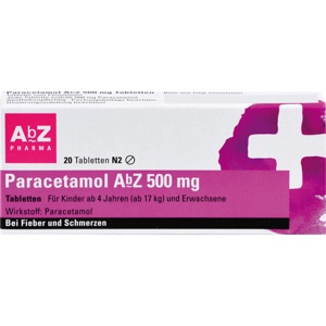 PARACETAMOL AbZ 500 mg Tabletten Produktbild