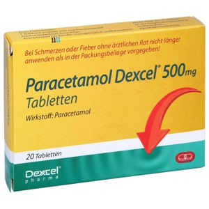 PARACETAMOL Dexcel 500 mg Tabletten Produktbild