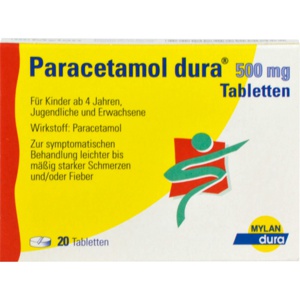 PARACETAMOL dura 500 mg Tabletten Produktbild