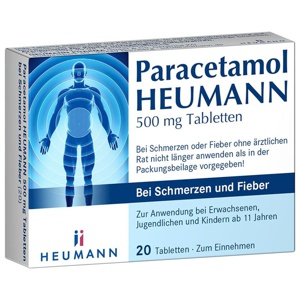 PARACETAMOL HEUMANN 500mg Tab.b.Schmerzen u.Fieber Produktbild