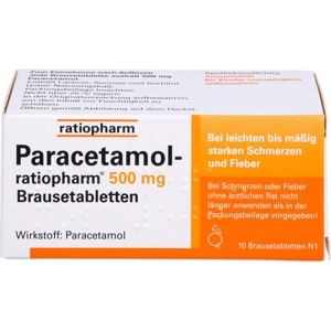 PARACETAMOL-ratiopharm 500 mg Brausetabletten Produktbild