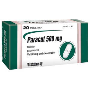 Paracut, tablett 500 mg 20 st produkt bild