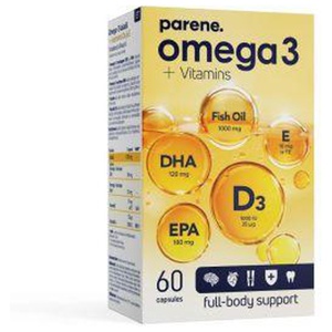 Parene Omega-3 + D3 ja E vitamiinid kapslid N60 toote pilt
