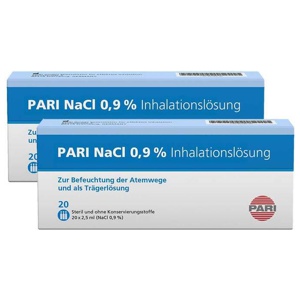 Pari NaCl Inhalationslösung Ampullen, 2x 20x5 ml Ampullen Produktbild