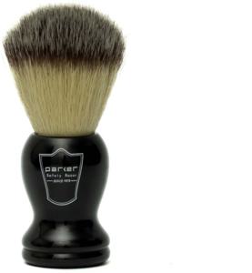 Parker Shaving Black Handle Synthetic Bristle Shave Brush produkt bild