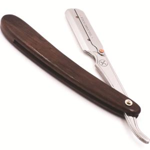 Parker Shaving SRDW Dark Padauk Wood Handle Clip Type Barber/Straight Razor produkt bild