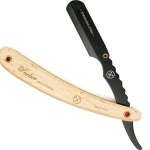 Parker Shaving SRPBA Light Wood Handle Clip Type Black Blade Holder Barber/Straight Razor produkt bild