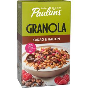 Pauluns Granola Kakao & Hallon 450 g produkt bild