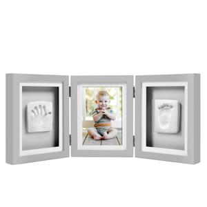 Pearhead Babyprints Deluxe Trippel Ram Grå produkt bild