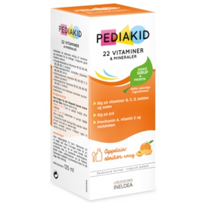 Pediakid 22 Vitamins Sirup Apricot & Orange 125 ml produktbillede