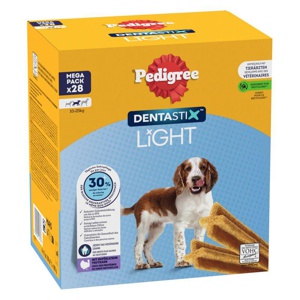 Pedigree Dentastix Light: Zahnpflege Snack für mittelgroße Hunde (10 - 25 kg) Produktbild