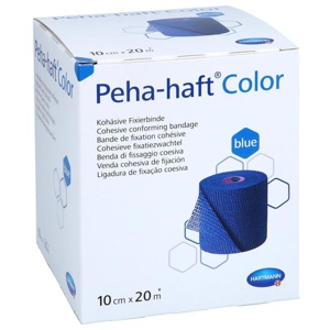 Peha-Haft Color Fixierbinde latexfrei 10 cmx20 m blau, 1 St Binden Produktbild