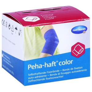 Peha-haft Color Fixierbinde latexf. 4 cm x 4 m blau Produktbild