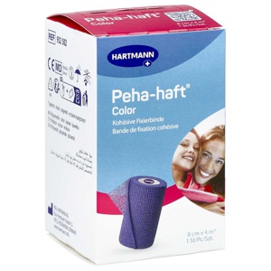 Peha-haft Color Fixierbinde latexf.8 cmx4 m blau Produktbild