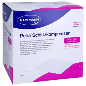 PEHA SCHLITZKOMPRESSEN 10x10 cm steril 8fach Produktbild