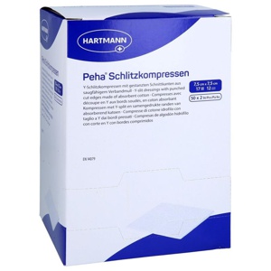 PEHA SCHLITZKOMPRESSEN 7,5x7,5 cm steril Produktbild