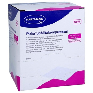 PEHA SCHLITZKOMPRESSEN 7,5x7,5 cm steril 8fach Produktbild