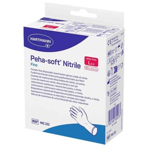 Peha-soft nitrile fino Untersuchungshandschuhe pf.unsteril L, 10 St Handschuhe Produktbild