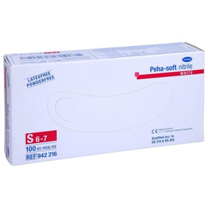 PEHA-SOFT nitrile white Unt.Hands.unsteril pf S Produktbild
