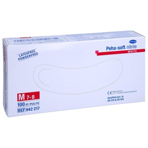 PEHA-SOFT nitrile white Unt.Hands.unsteril pf M Produktbild