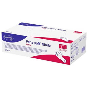 Peha Soft nitrile white Untersuchungshandschuhe puderfrei unsteril L, 200 St Handschuhe Produktbild