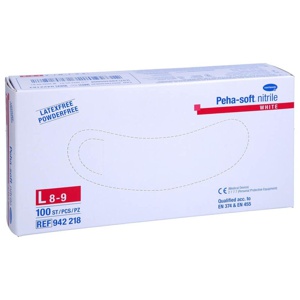 PEHA-SOFT nitrile white Unt.Hands.unsteril pf L Produktbild