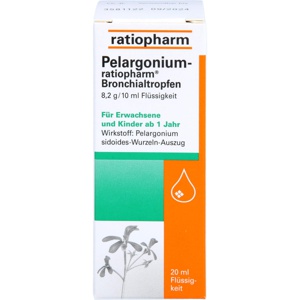 PELARGONIUM-RATIOPHARM Bronchialtropfen Produktbild