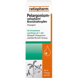 PELARGONIUM-RATIOPHARM Bronchialtropfen Produktbild