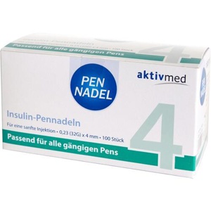 PEN NADELN Universal 4 Kanülen 0,23x4 mm 32 G 100 St Kanüle Produktbild
