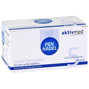 PEN NADELN Universal 5 Kanülen 0,23x5 mm 32 G 100 St Kanüle Produktbild
