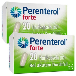 Perenterol forte 250 mg bei akutem Durchfall & zur Vorbeugung, 2x20 St Hartkapseln Produktbild
