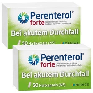 Perenterol forte 250 mg bei akutem Durchfall & zur Vorbeugung, 2x50 St Hartkapseln Produktbild