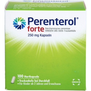 PERENTEROL FORTE 250 mg Bei akutem Durchfall 100 St Hartkapseln Produktbild