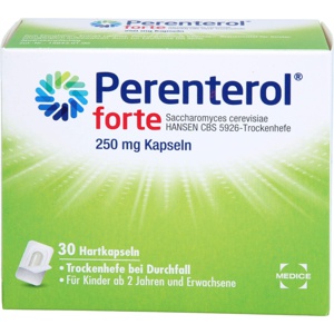 Perenterol forte 250 mg bei akutem Durchfall & zur Vorbeugung, 30 St Hartkapseln Produktbild