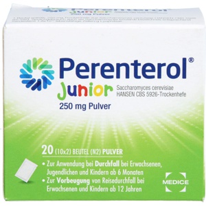 Perenterol Junior 250 mg bei akutem Durchfall & zur Vorbeugung, 20 St Pulver Produktbild
