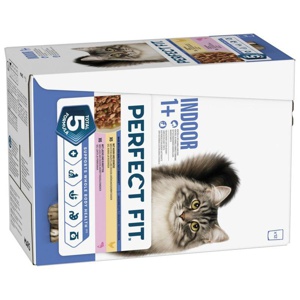 Nassfutter Katze mit Huhn & Lachs, Indoor Multipack (12x85 g), 1.020 g Produktbild
